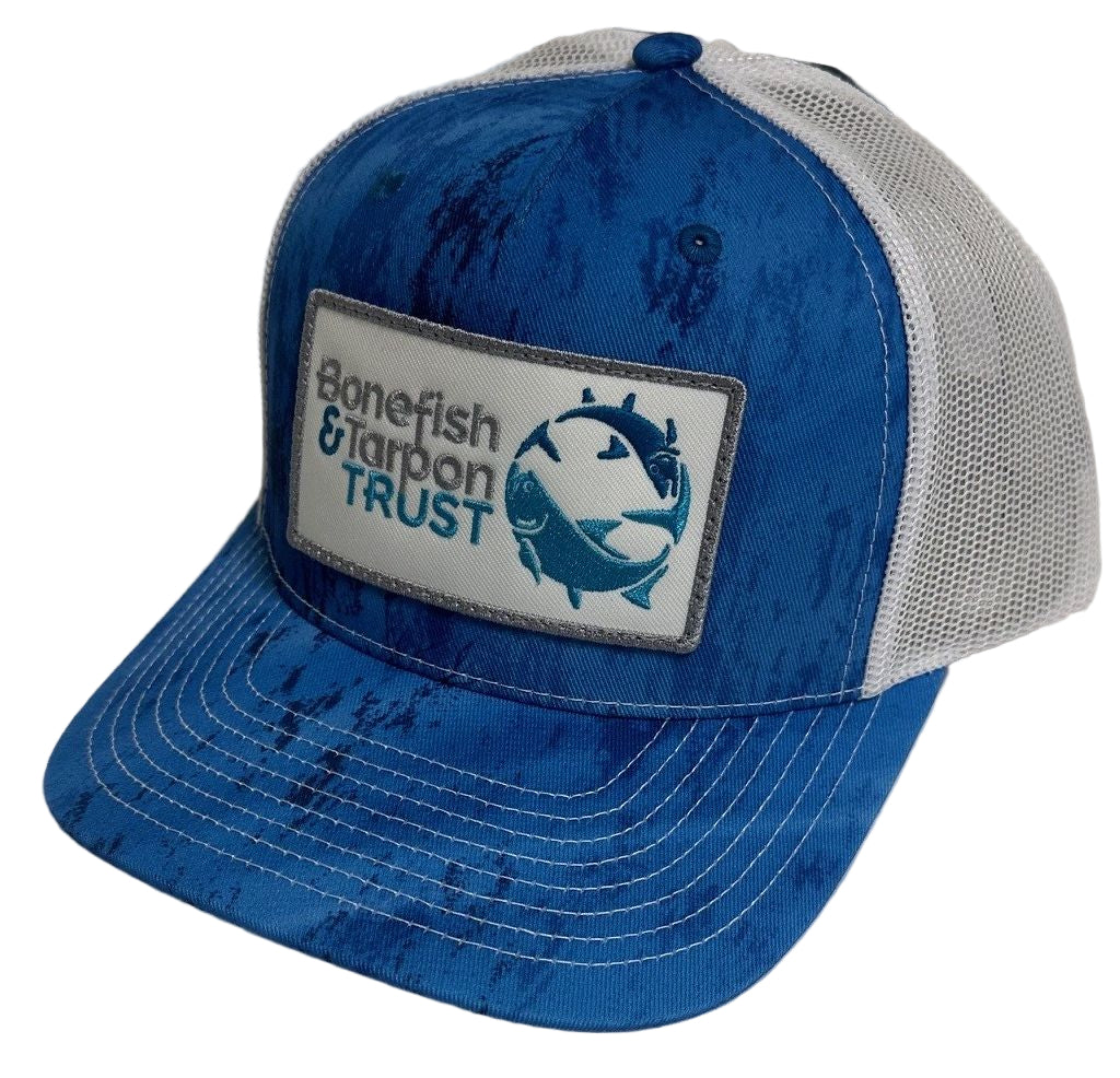 BTT Richardson 112 Mesh Back Trucker Cap - Fish Lt.  Blue/White
