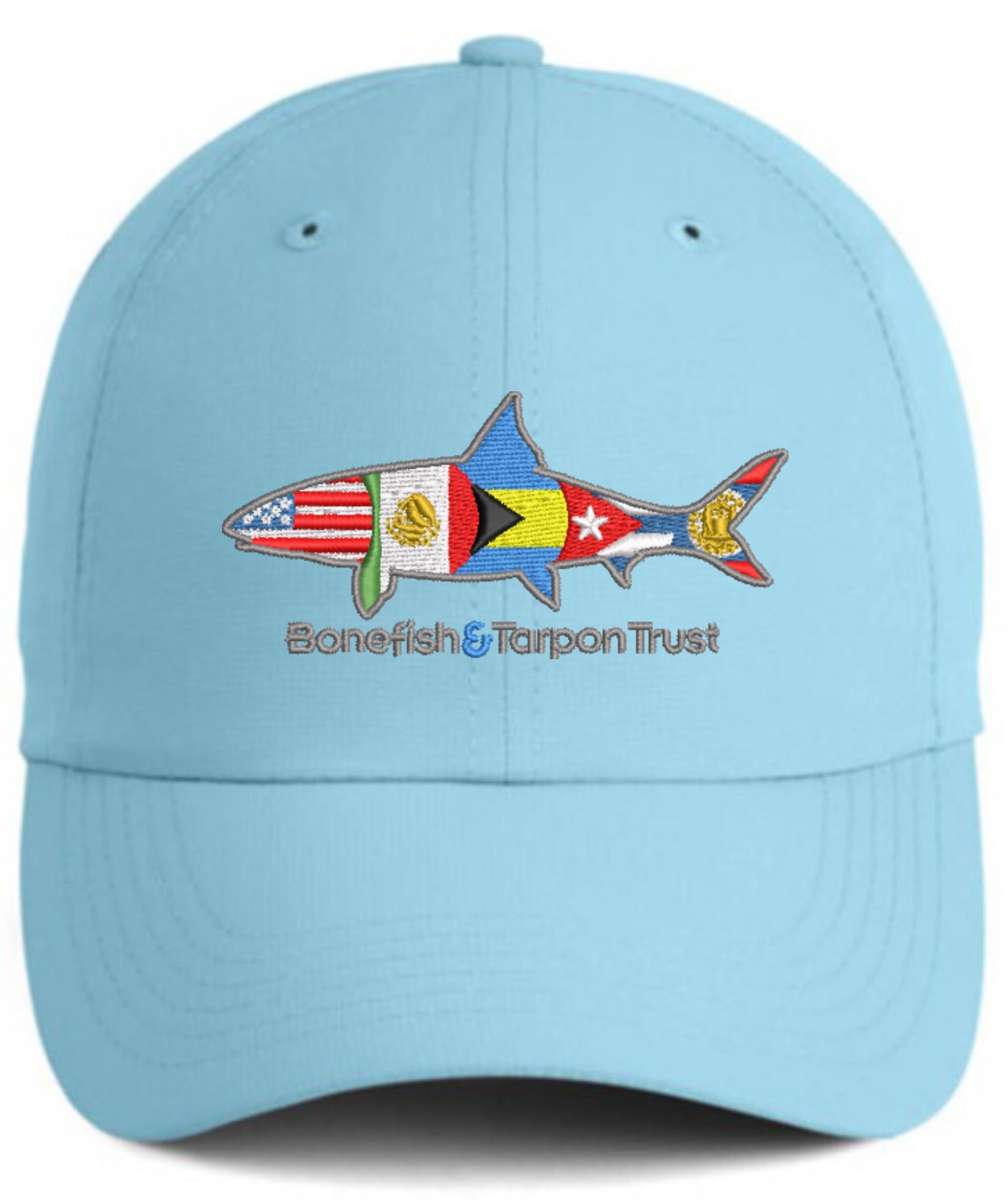 BTT Imperial Performance Cap X210P - Lt. Blue with Flag Fish