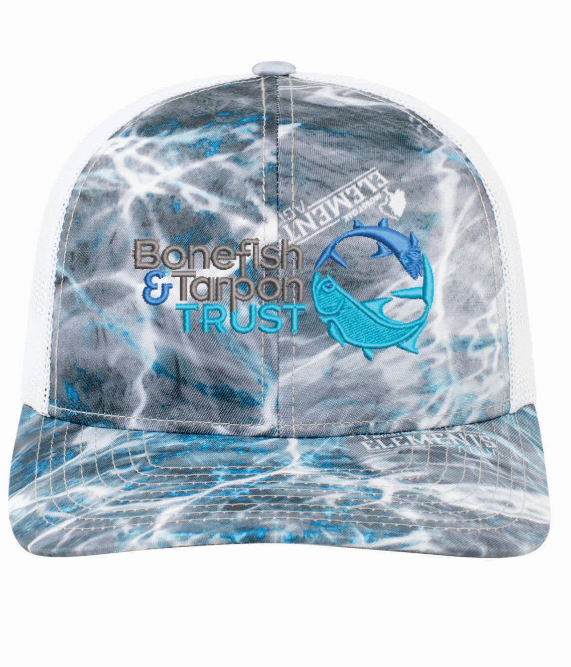 BTT Pacific Headwear Camo Agua Snapback Trucker Hat - Steelhead